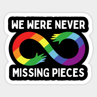 Autistic Rainbow Infinity Design Sticker